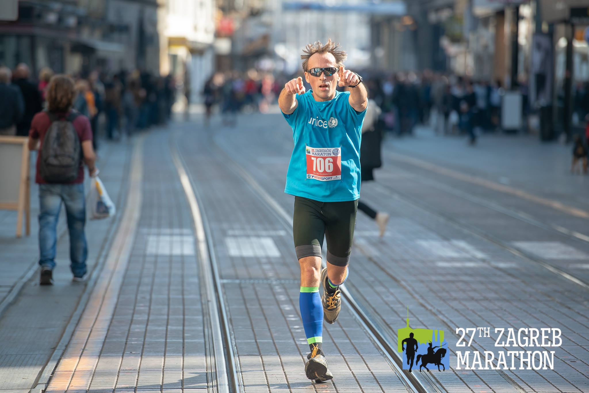 Running through Zagreb streets