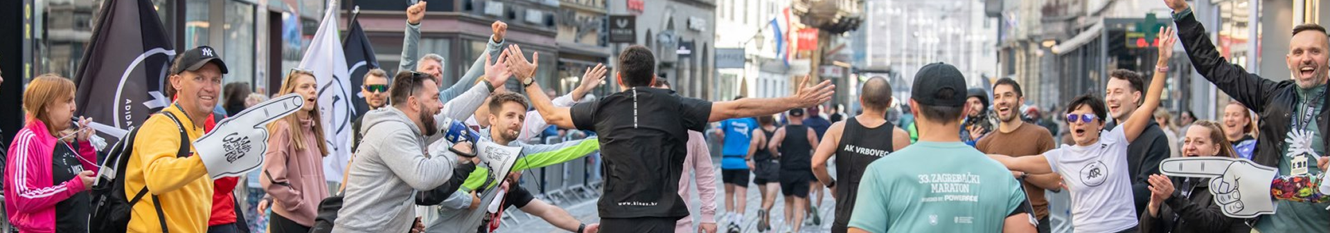 Marathon runners in Zagreb