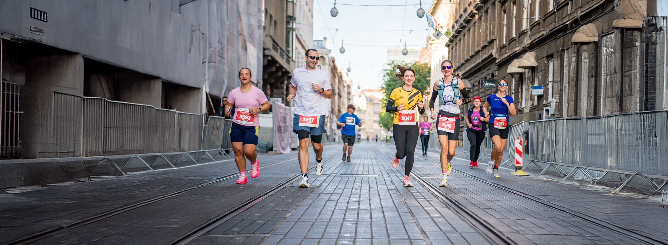 Marathon runners in Zagreb